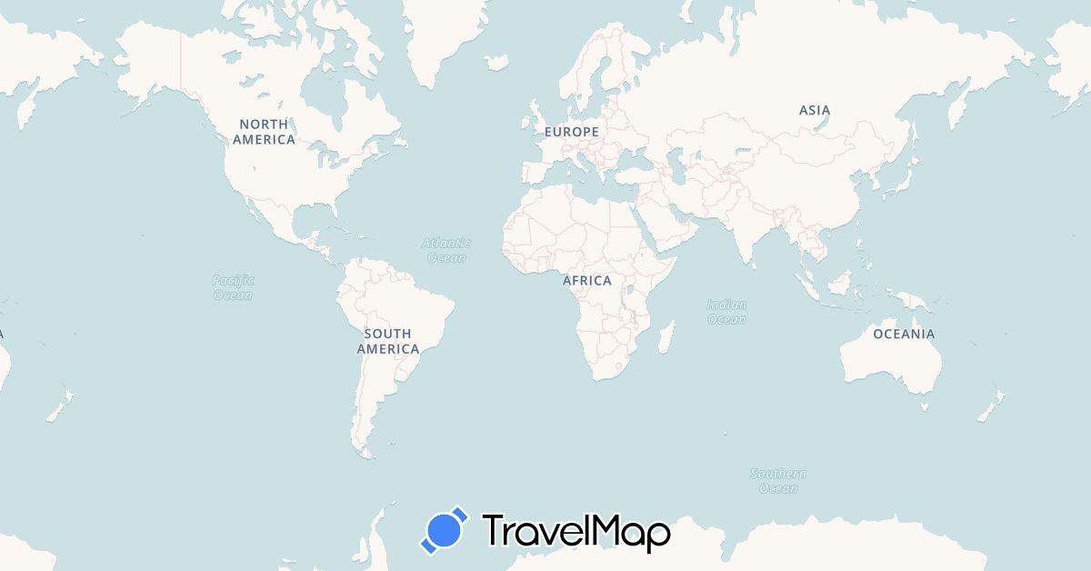 TravelMap itinerary: driving, train in Switzerland, Spain, Italy (Europe)